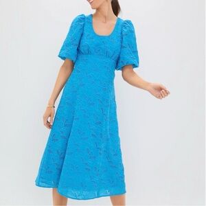 Hyacinth House Azure Eyelet Ainsley Midi Dress
